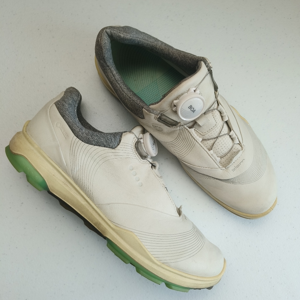 ECCO BIOM Hybrid 3 BOA GORE-TEX YAK Golf Shoes White/Grey Womens Size 9